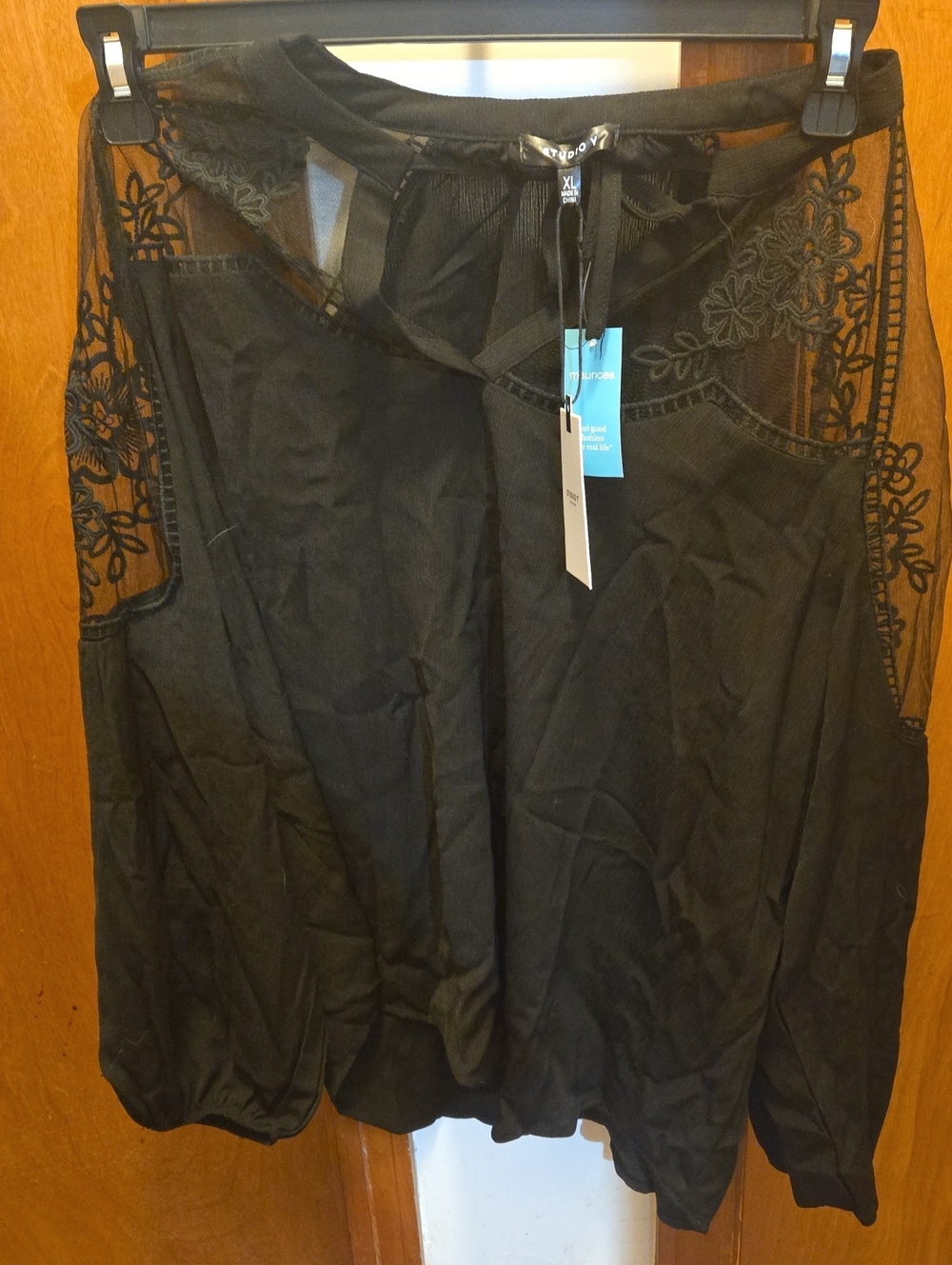 Maurices Black Lace-Trim Tank Top